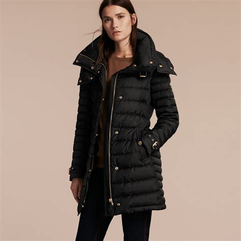 down filled hooded puffer coat burberry|burberry puffer coat women's.